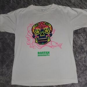 Roatan Honduras Día De Los Muertos Shirt Size M